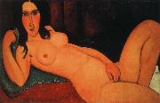 Reclining nude with loose hair